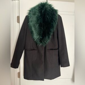 Faux Fur Trench Jacket